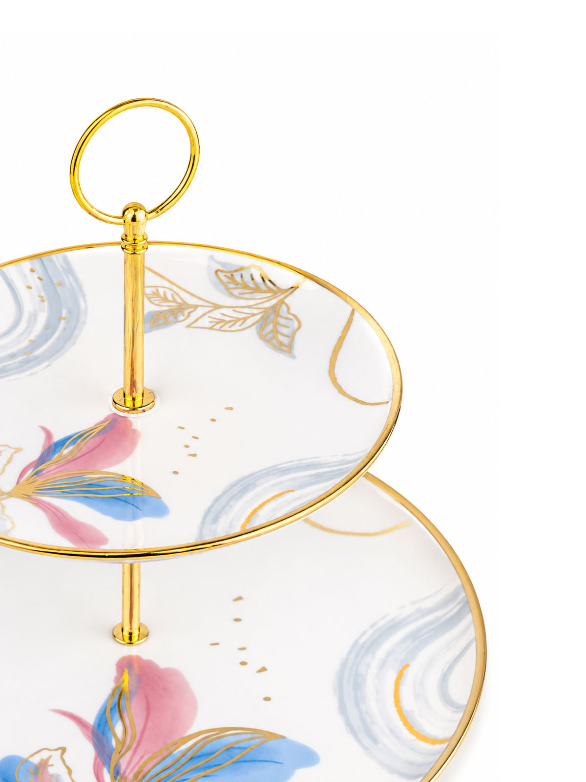 Orchid Whispers luxury 2-tier serving stand