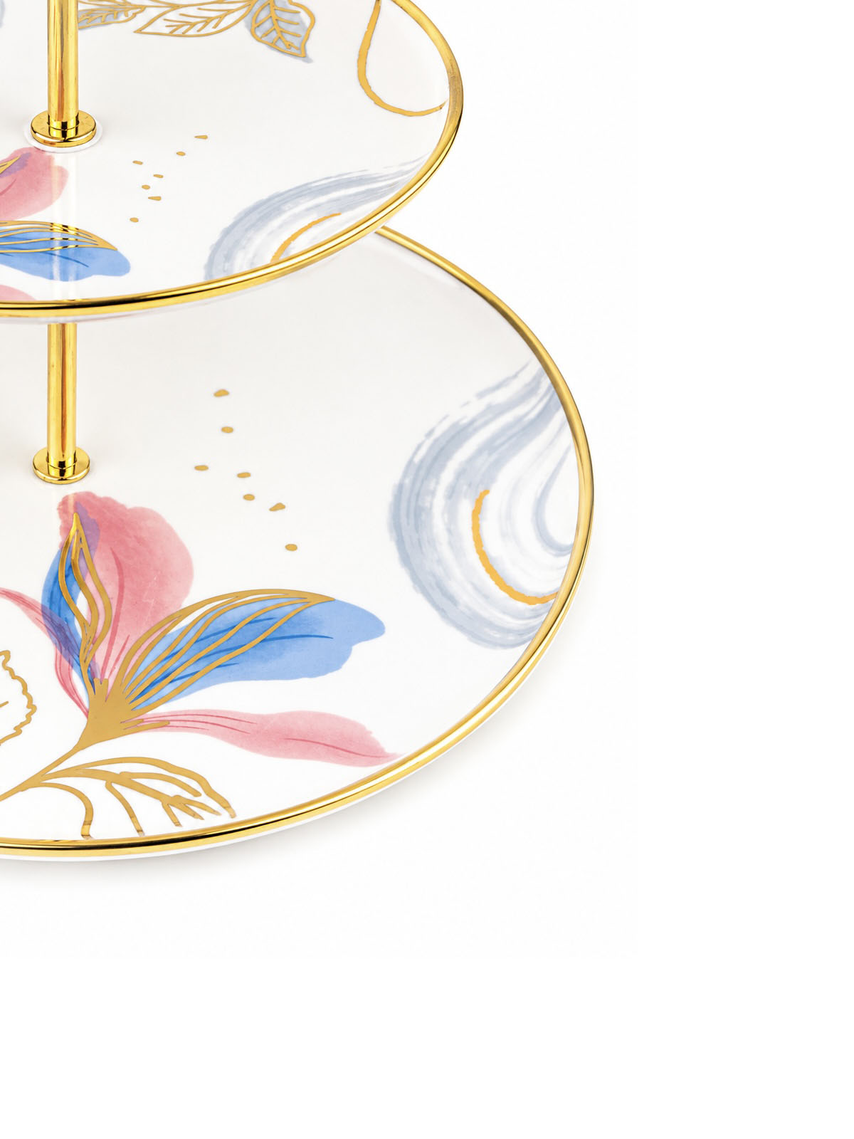 Premium Orchid Whispers 2-tier serving stand
