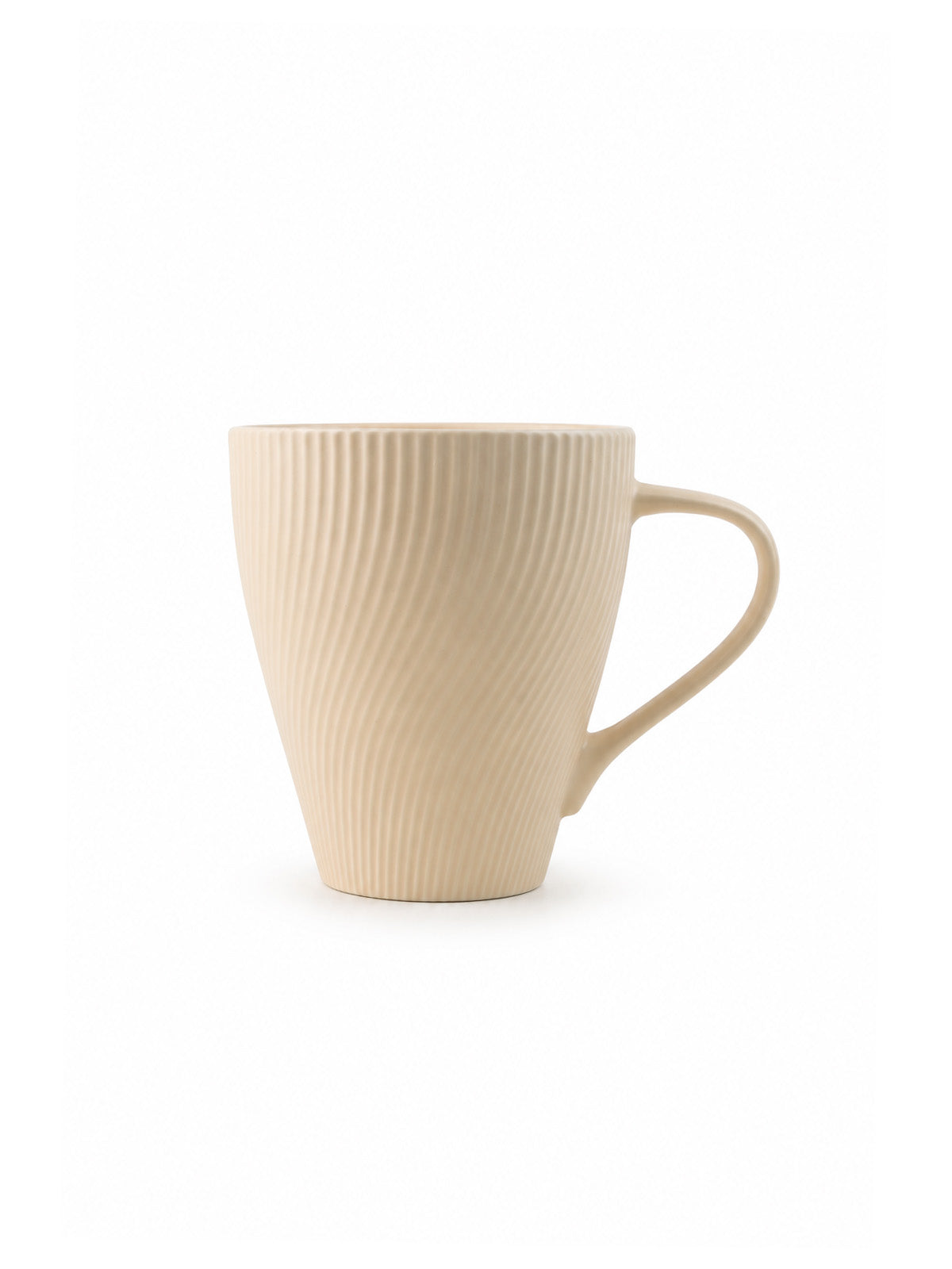 Pale peach coffee mugs with unique stylish design

