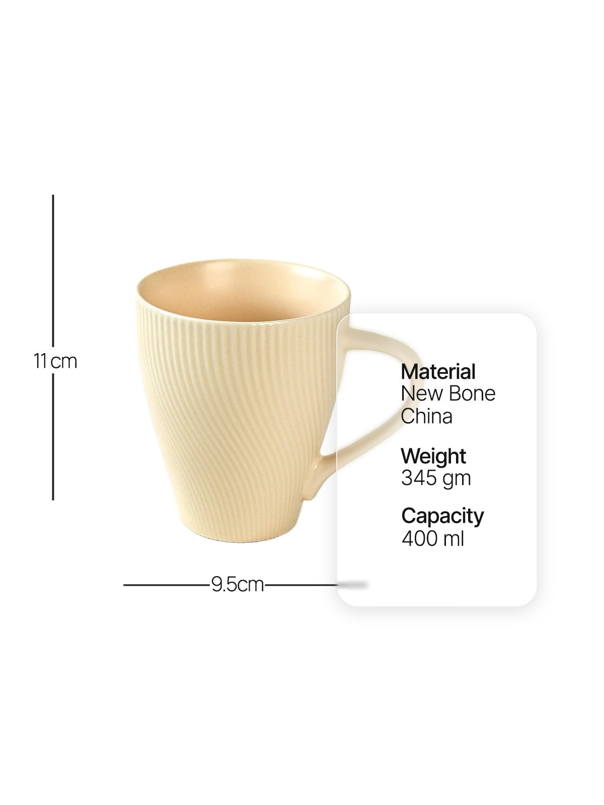 Pale peach bone china mugs for coffee and beverages

