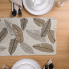 Decorative palm leaves placemat for stylish dining
