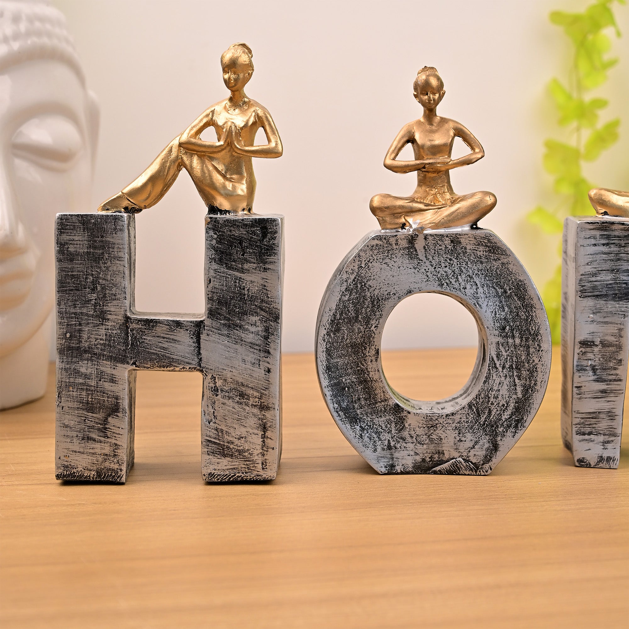 Yoga letters sign for peaceful home decor

