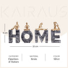 Decorative yoga lettering for a calm home

