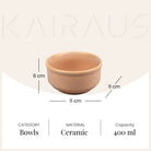 Peach ceramic bowls for dining table

