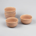 Peach ceramic bowls for snacks and desserts

