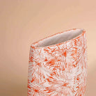 Leaf imprint flower vase in a soft peach finish

