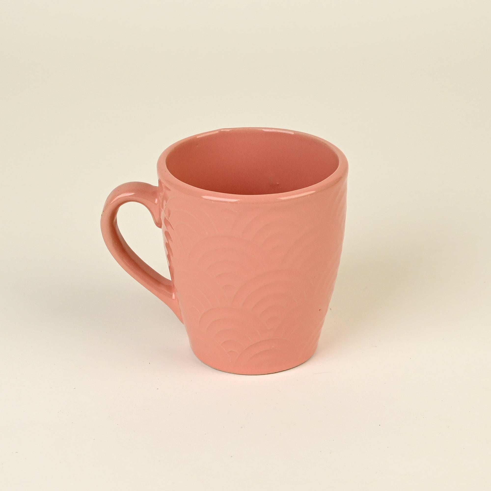 Peachy pink ceramic mug set

