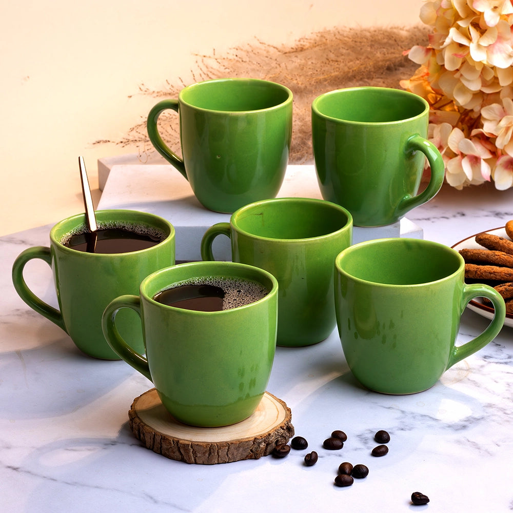 Minimalist Pear Green Ceramic Cups for Everyday Use

