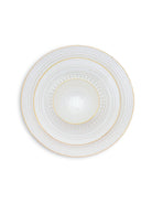 Pearlwave Real Gold Dinner Set 27 Pcs arranged on a dining table

