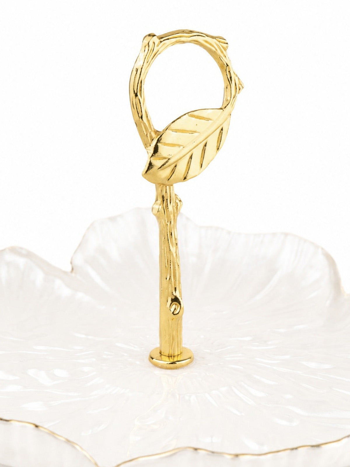 Petal & Vine gold serving stand

