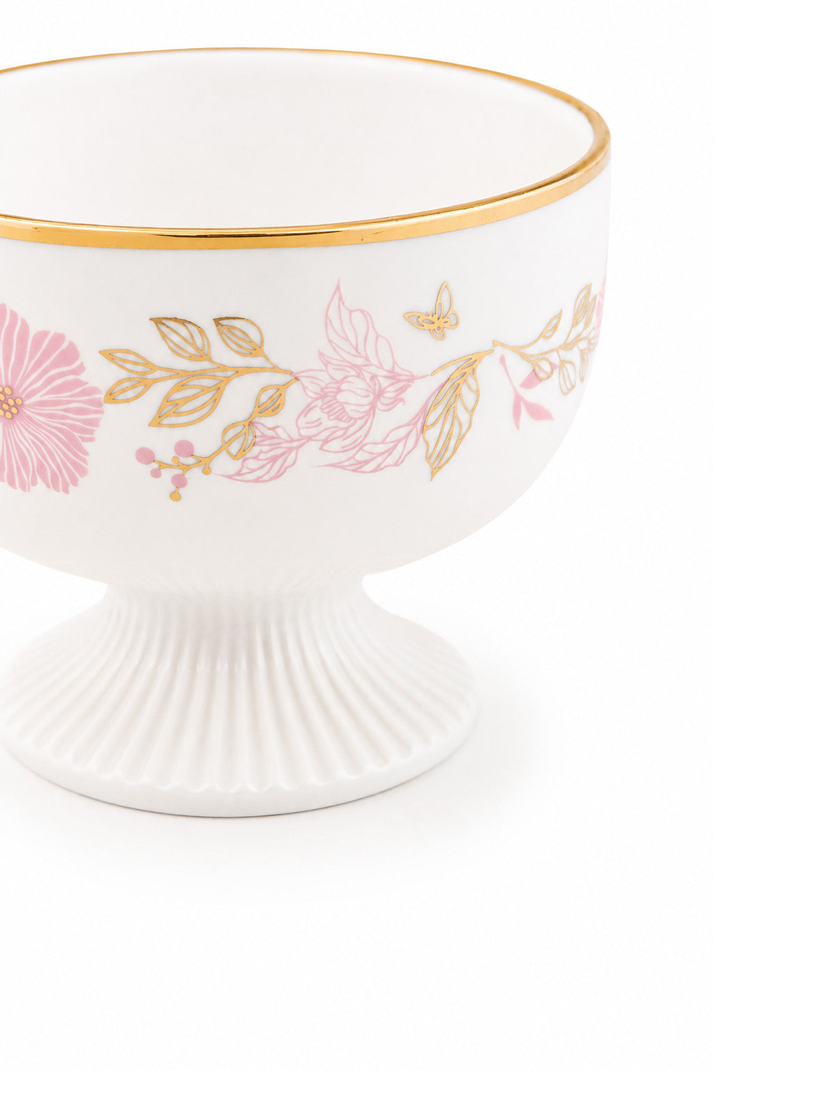 Pink Petal decorative gold dessert bowls

