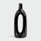 Elegant black hollow vase for modern home decor

