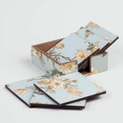 Premium glossy coasters with floral design

