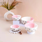 Premium blush pink bowls for snacks and serving

