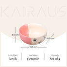 Premium blush pink bowl set for stylish dining and serving


