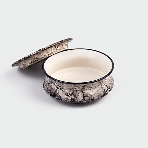 Stylish ceramic casserole dish for baking and serving


