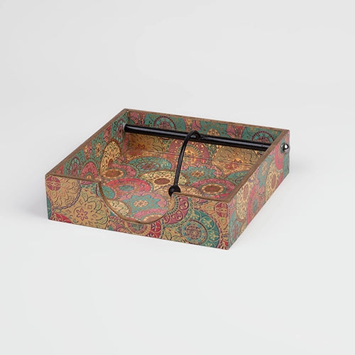 Elegant glossy wooden tissue box holder
