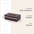 Maroon leather stationery organiser for an organised workspace

