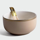 Four-piece porcelain soup serving bowl set

