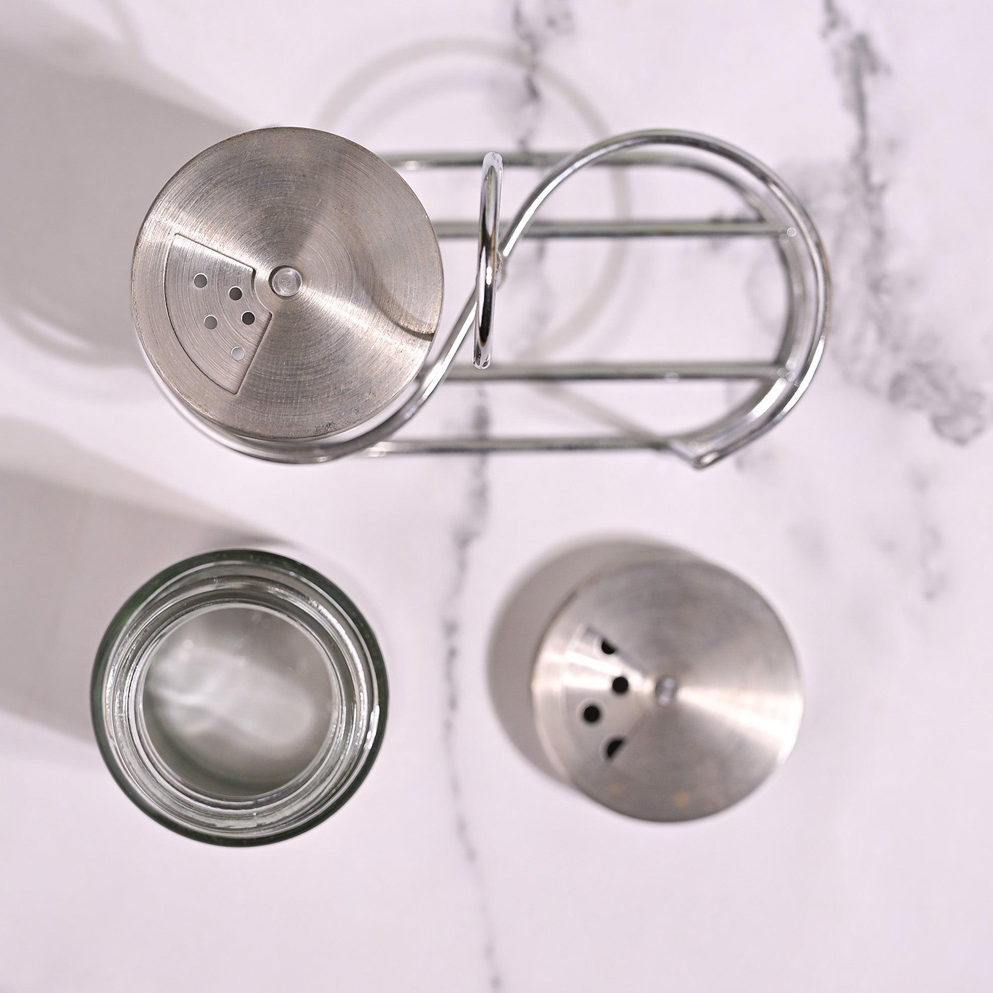 Luxury salt and pepper condiment set for home dining
