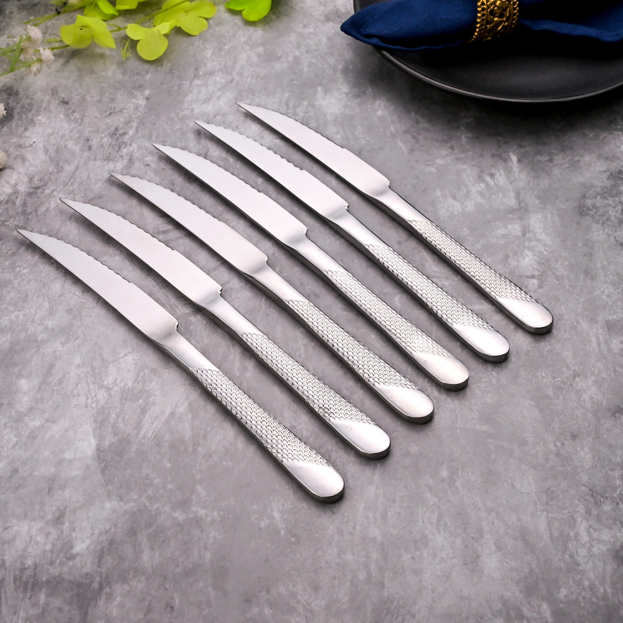 Prime Silver Stainless Steel Knife Set of 6 – Premium Kitchen Knife Collection

