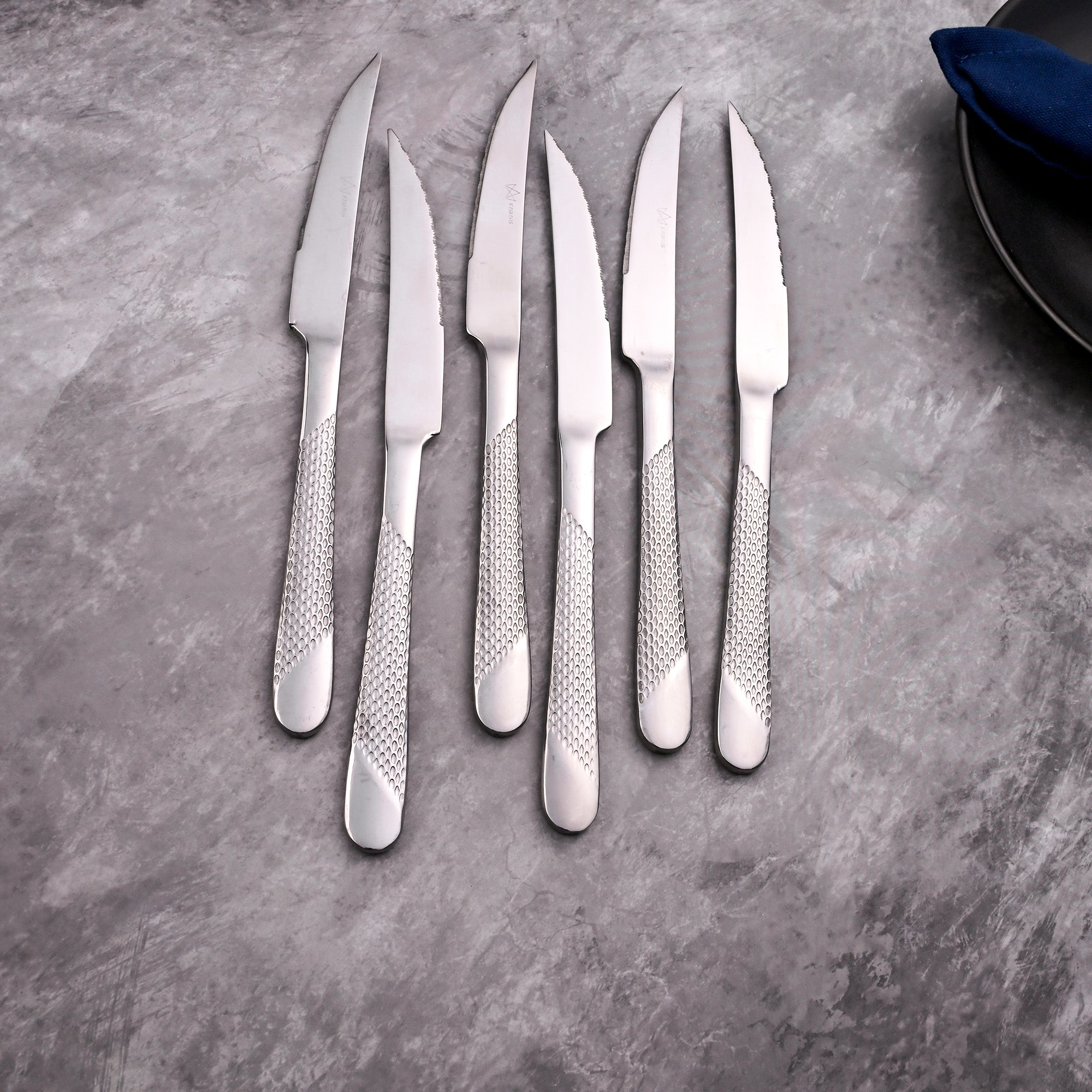 Prime Silver Stainless Steel Knives – Set of Six with Elegant Silver Finish

