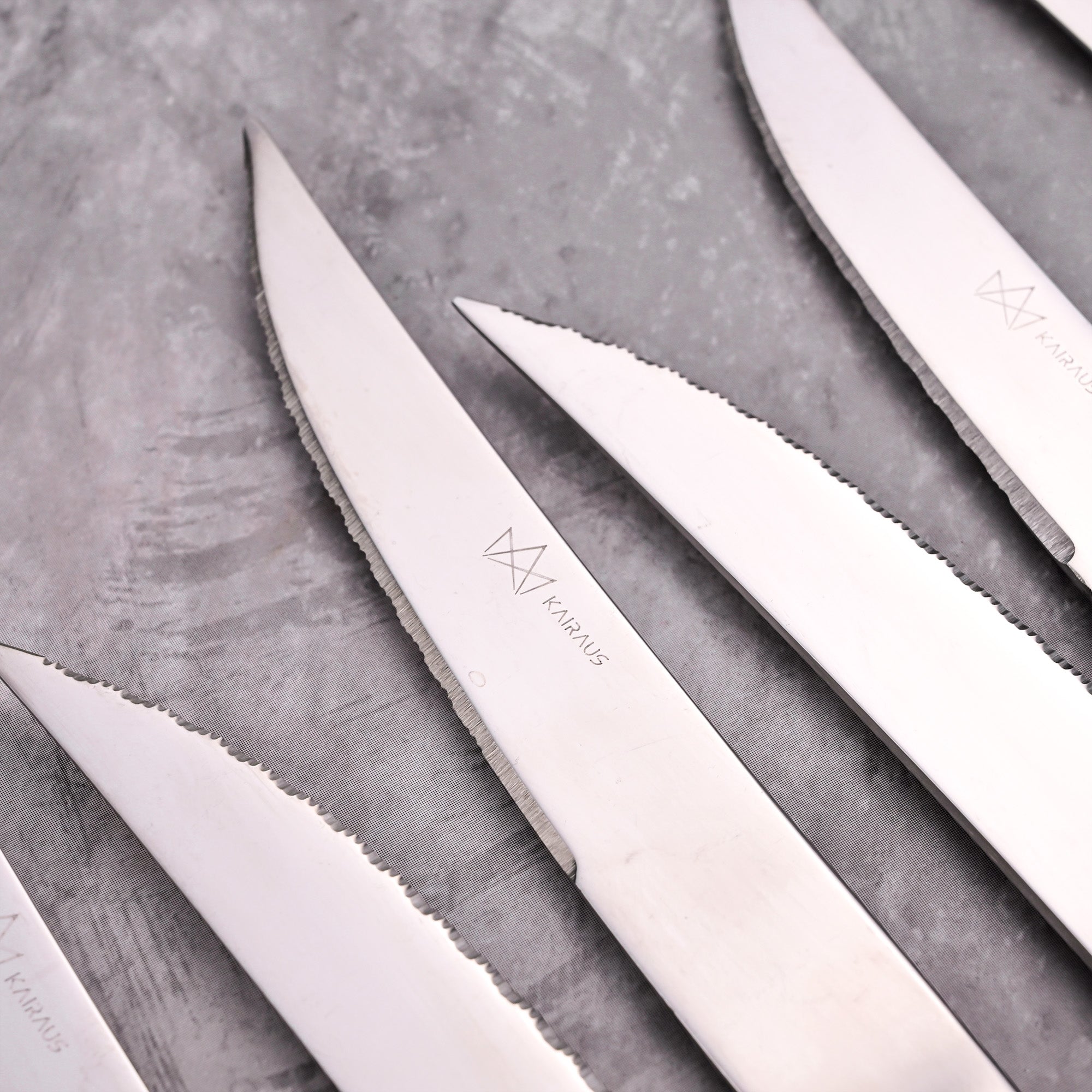 Set of 6 Prime Silver Stainless Steel Knives for Everyday Kitchen Use

