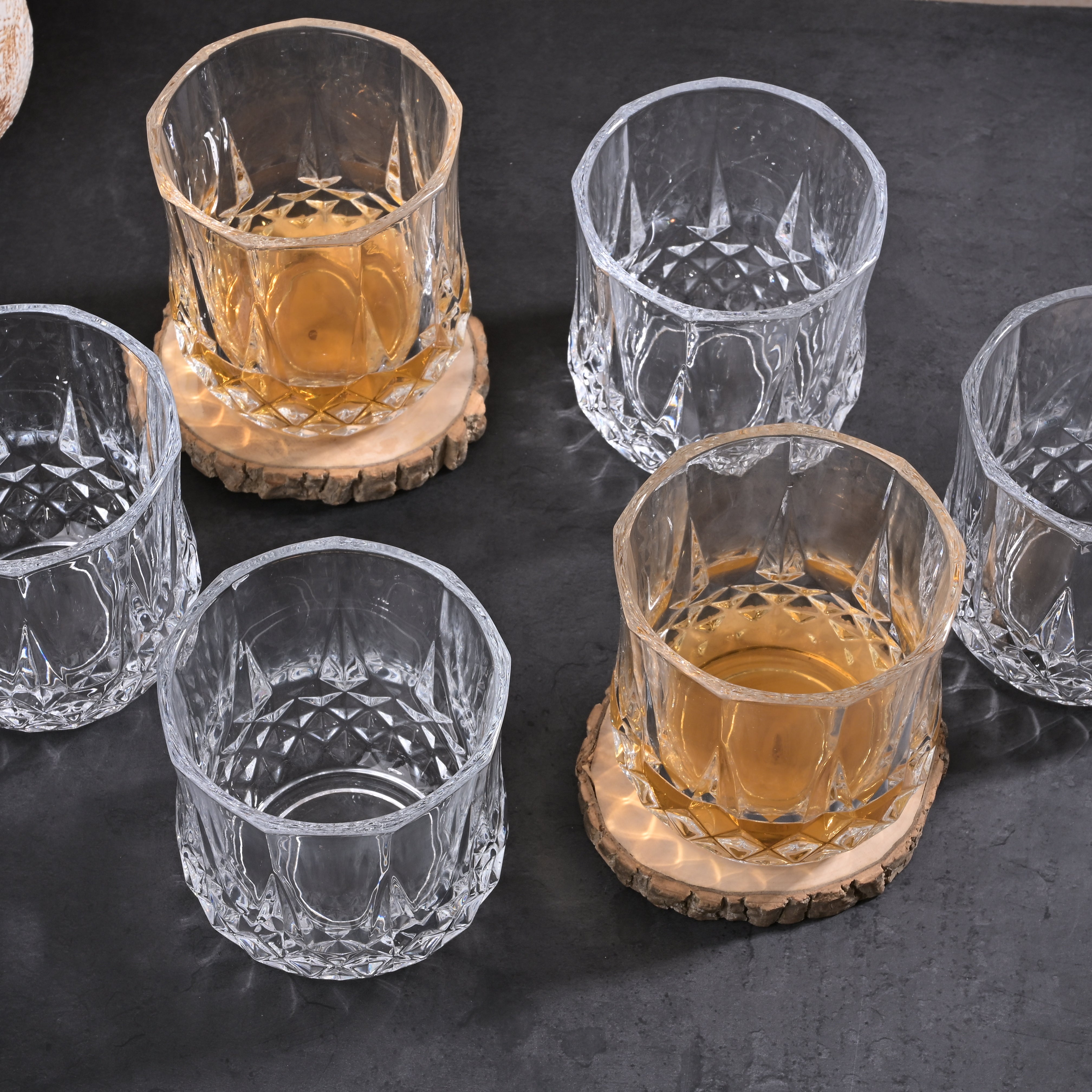 Premium clear drinking glasses set of 6 for everyday use