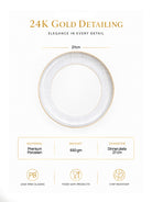 Premium 24K gold dinnerware plate

