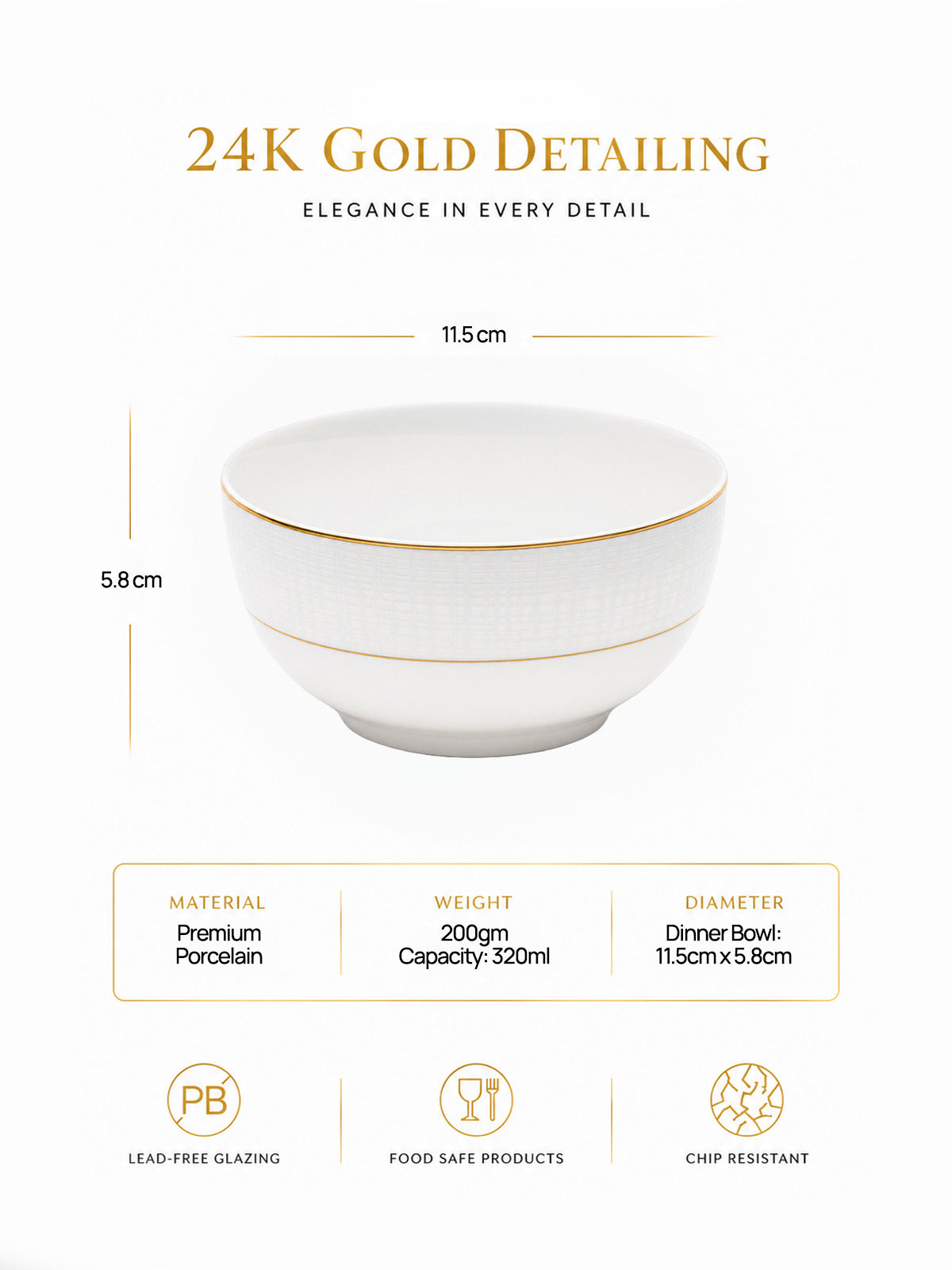 24K gold dining bowl

