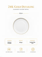 Regal Spell gold quarter plate with elegant design

