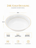 Regal Spell 24K gold serving bowl with elegant design

