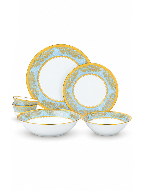 Riva 28 Piece Real Gold Dinner Set product close-up

