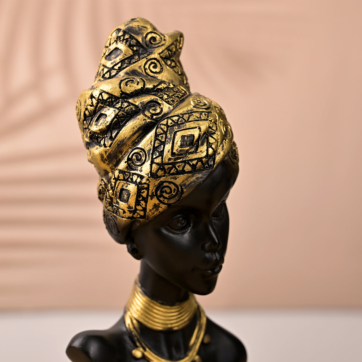 Elegant Royal African Queen Figurines with intricate details

