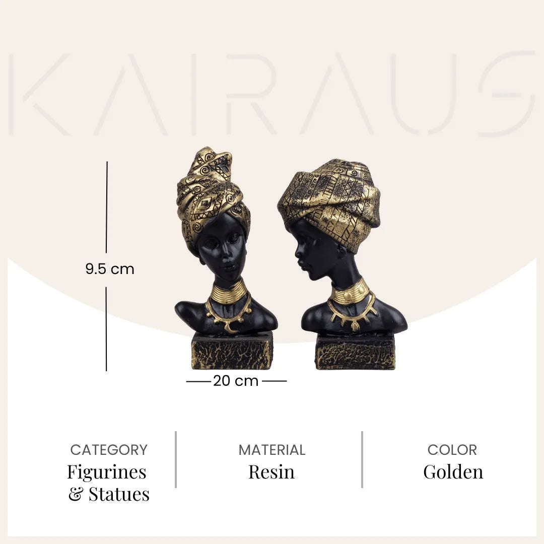Royal African Queen decorative statues for living room decor

