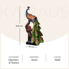Luxury peacock statue for tabletop and shelf decoration

