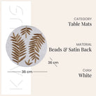 Elegant royal gold off-white table mat for home decor
