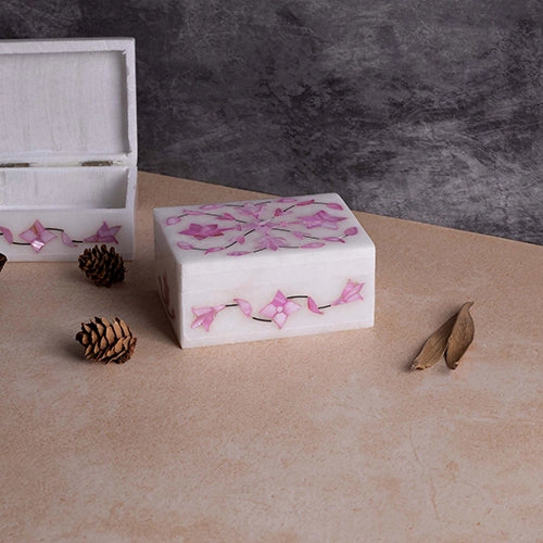 Royal pink marble jewelry vault with elegant design

