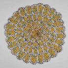 Yellow and white decorative placemat for dining table
