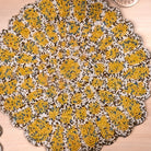 Premium yellow and white table mat for elegant table settings
