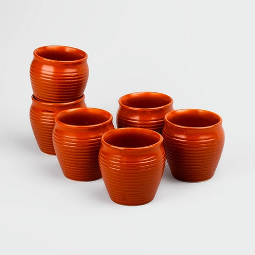 Handmade-style rustic ceramic kulhads

