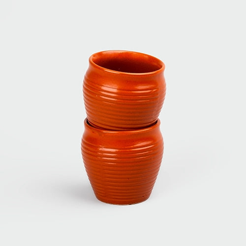 Rustic Indian ceramic cup set


