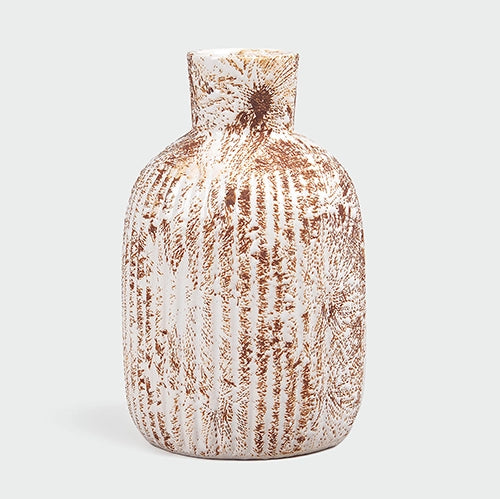 Elegant rustic white vase for farmhouse home decor

