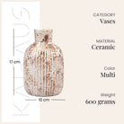 White ceramic vase with a charming rustic finish

