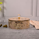 Rustic white wooden box for organizing household essentials

