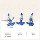 Artistic three-piece figurine set for stylish home interiors

