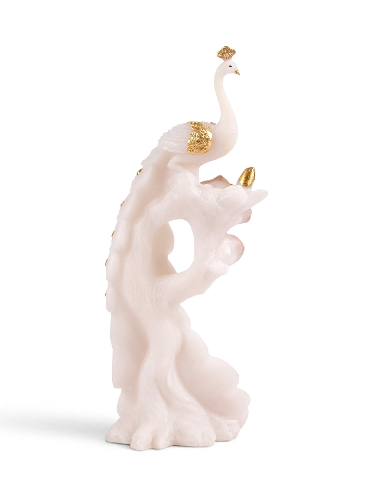 Elegant Shwet soft white peacock figurine

