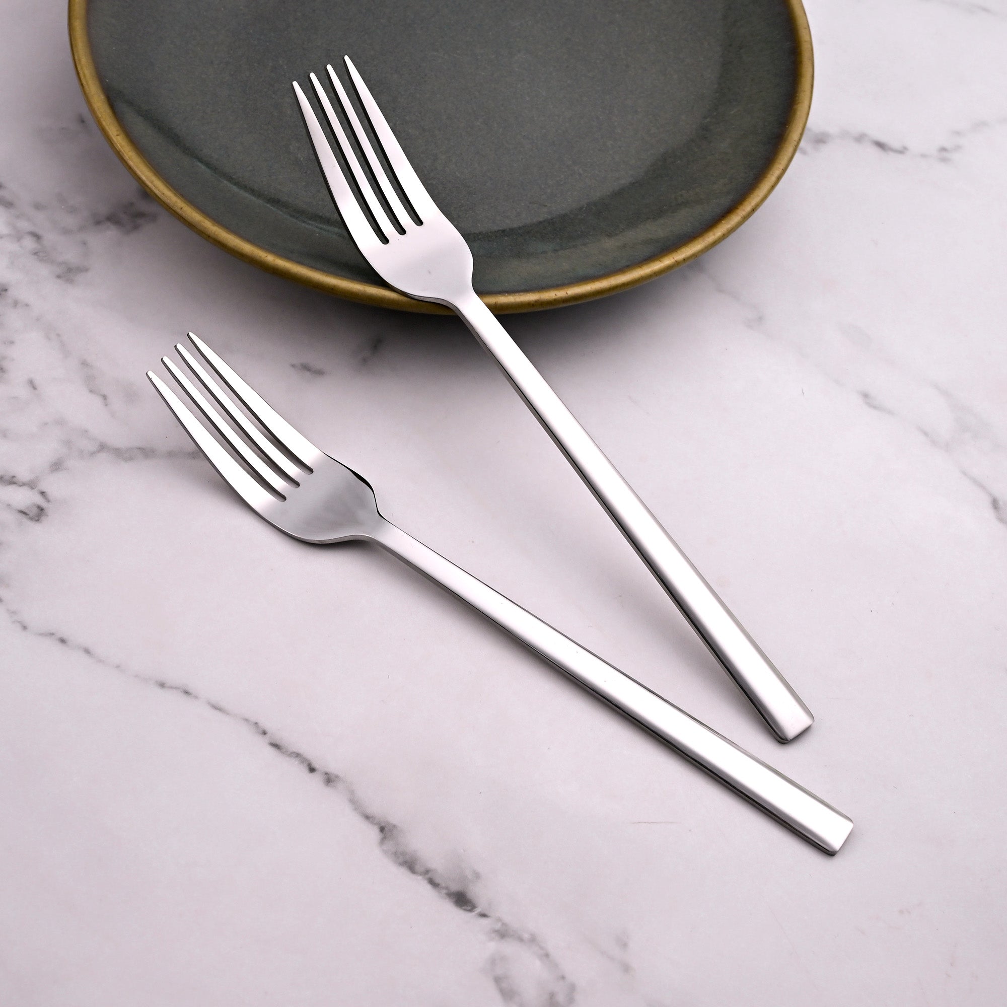 Elegant Silver Mini Forks for Serving Desserts and Appetizers

