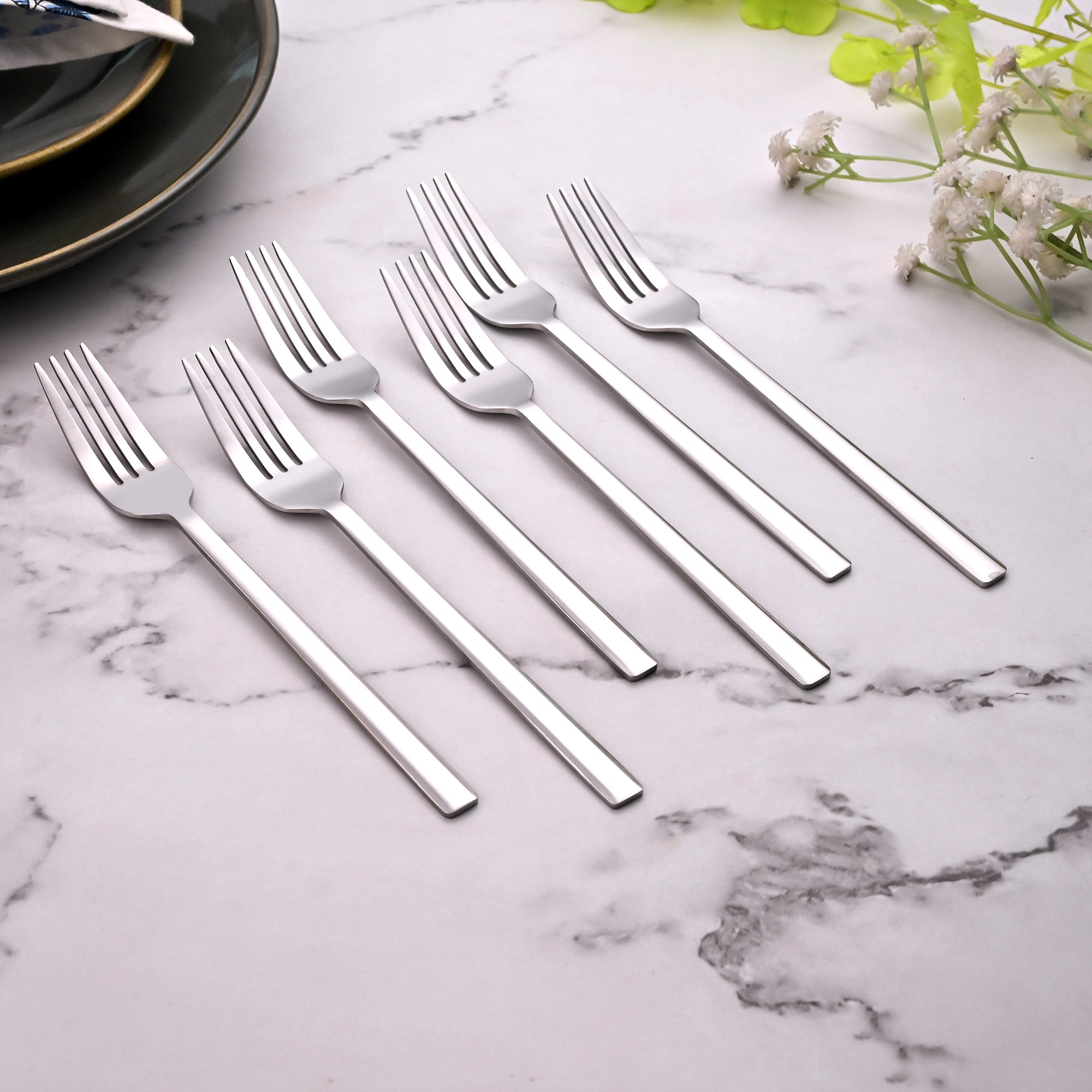 Silver Charm Mini Forks Set of 6 with an Elegant Polished Finish

