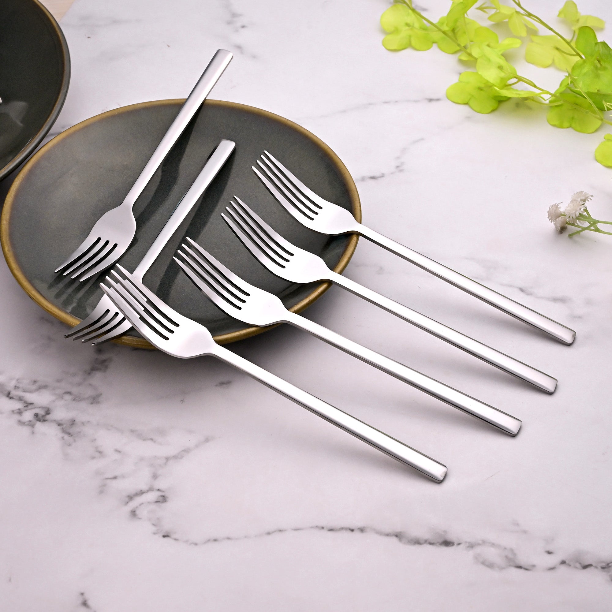 Silver Charm Mini Forks Set of 6 for Elegant Table Settings

